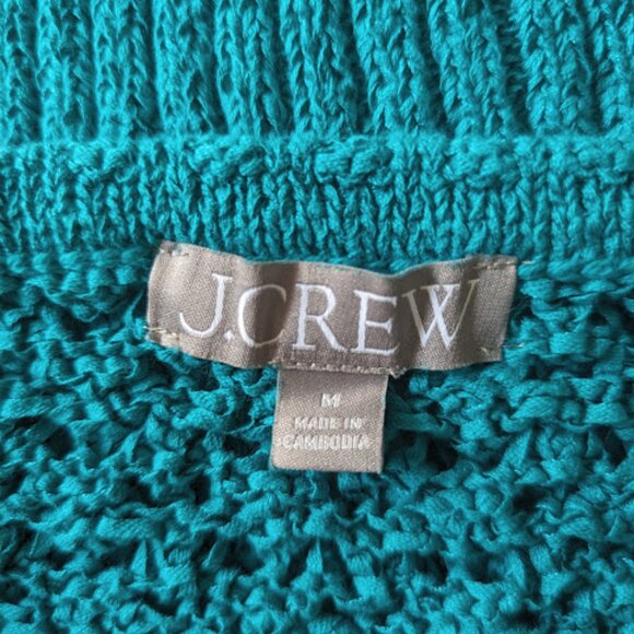 J.Crew Cropped V-Neck Sweater-Tank in Textured Pointelle, Retro Jade Green - Picture 9 of 13